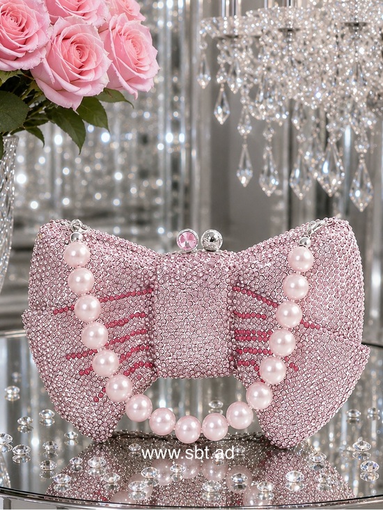 Sparkling Bling Things Handbags - NWT Bow Clutch Purse Sparkling Bling Swarovski Crystal Rhinestone Bag +Gift